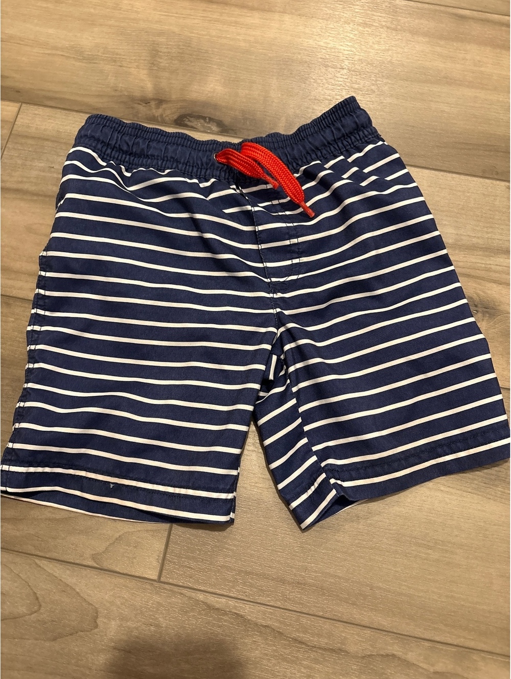 Carter’s Boys navy white stripes bathing suit bottoms size 4T EUC
